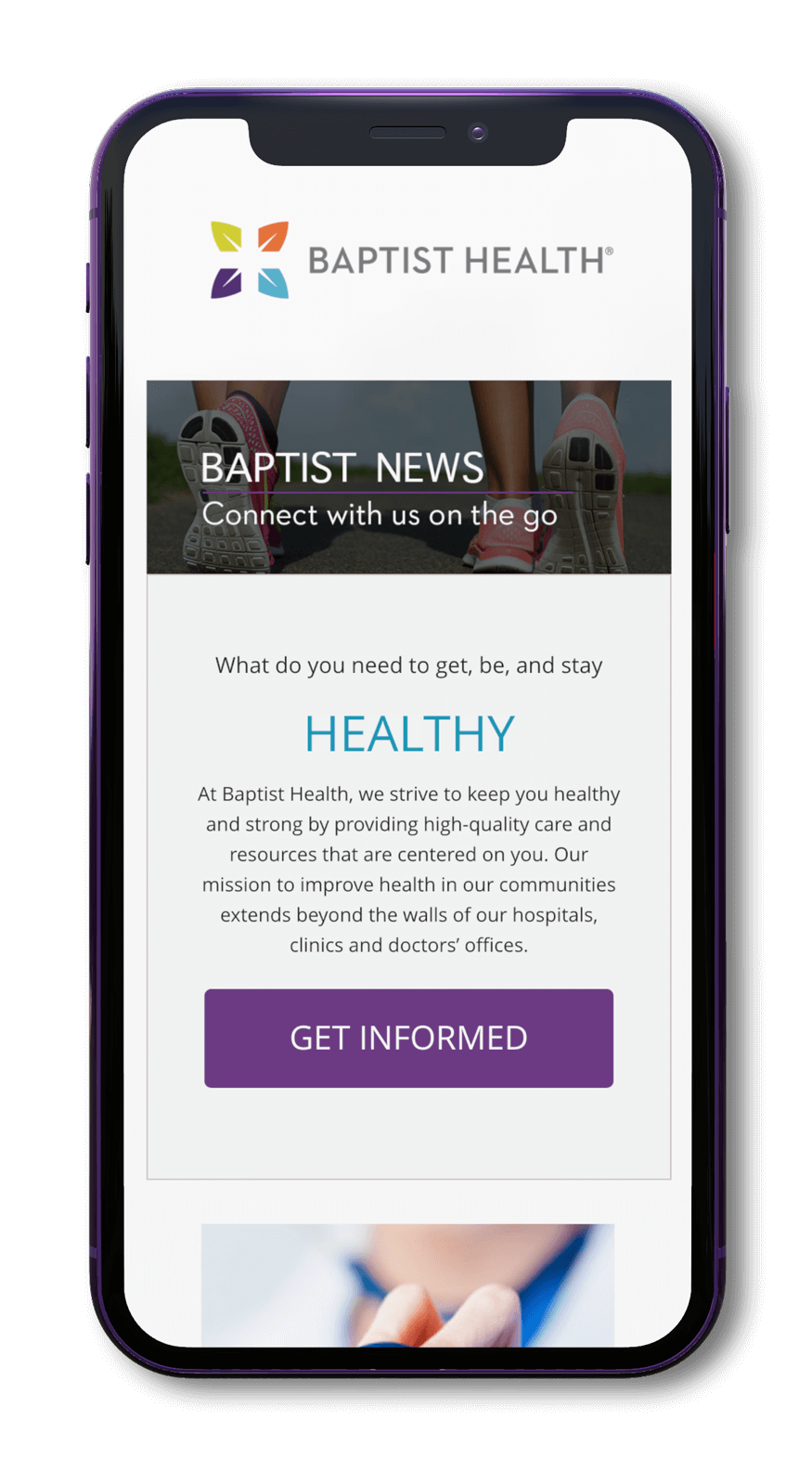 Baptist Health Email on iPhone
