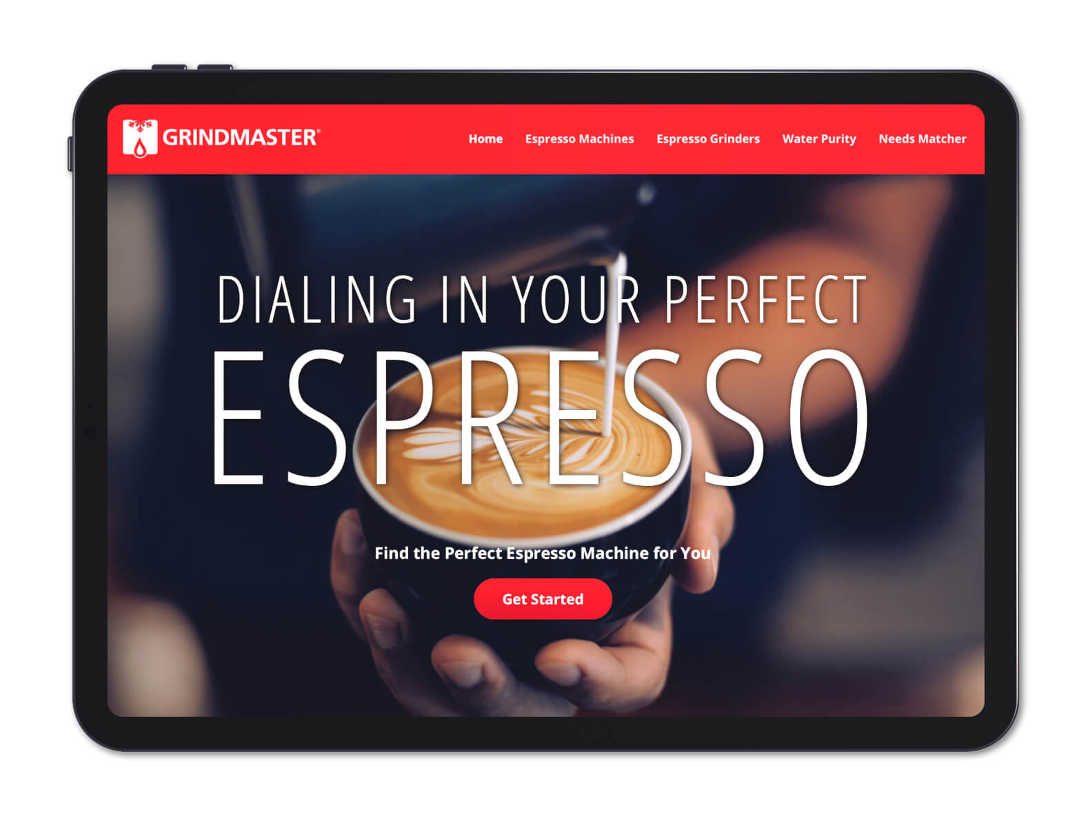 Grindmaster Espresso Microsite Preview