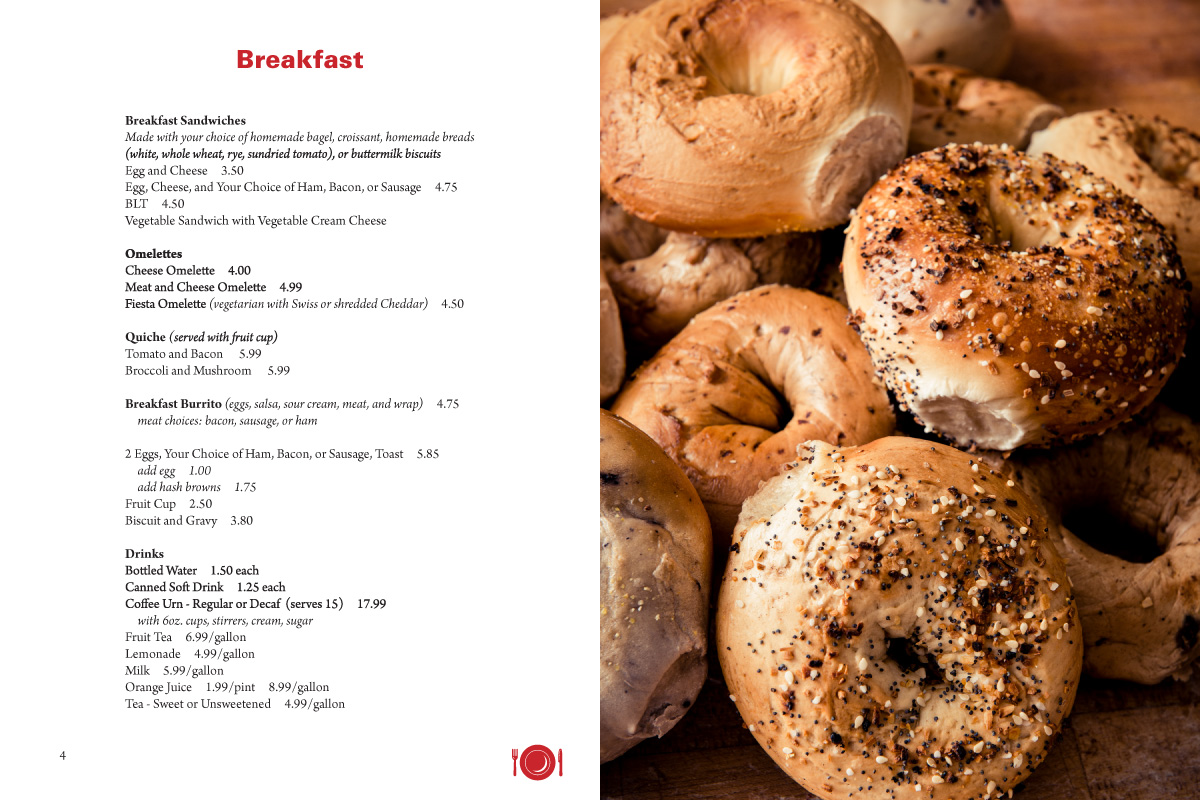 Heitzman Traditional Baker Breakfast Menu